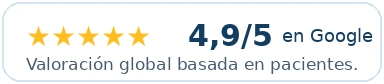 Valoració de FisioArgentona en Google: 4,9 sobre 5